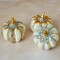 Holiday Tree; Capiz Ivory Jeweled Pumpkin | Mini | Set of 3 - Final sale / Non-returnable and Non-refundable; Category:Pumpkin Decor; Image:2